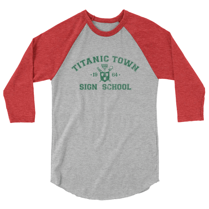 3/4 sleeve raglan baseball shirt - Campus - Green Lettering product image (3)