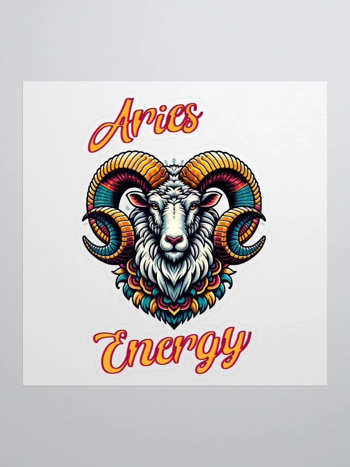 Zodiac Sign Aries Energy Sticker product image (1)