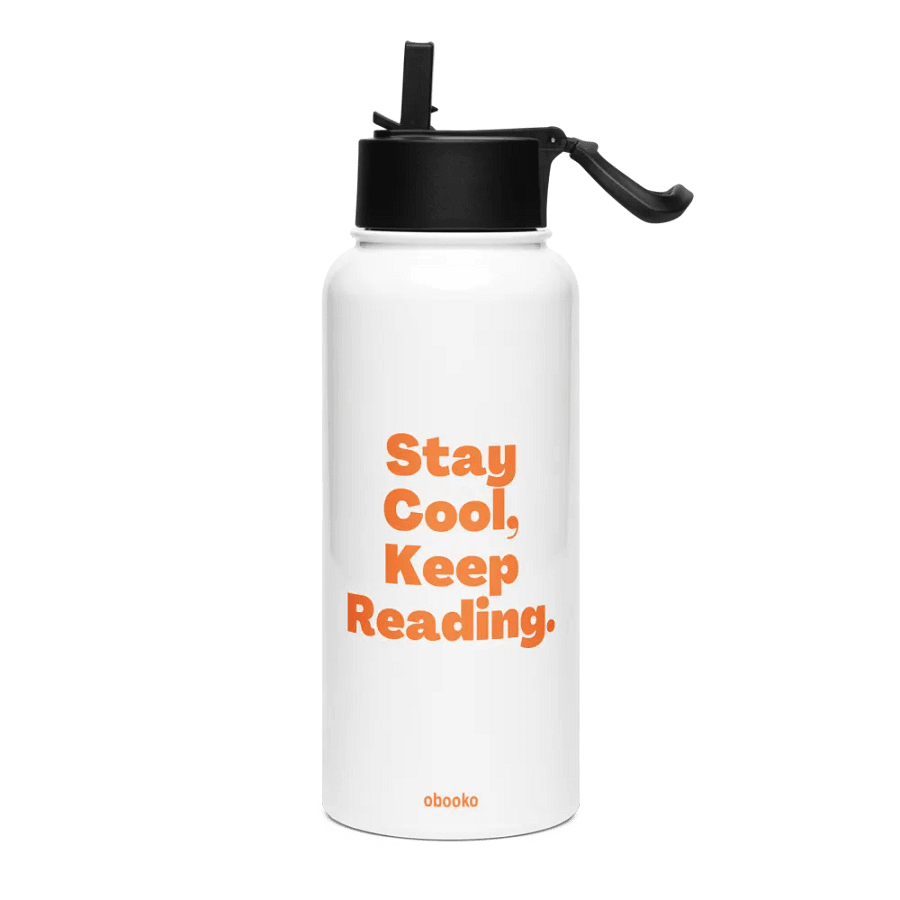 Water Bottle "Stay Cool, Keep Reading" Orange product image (1)