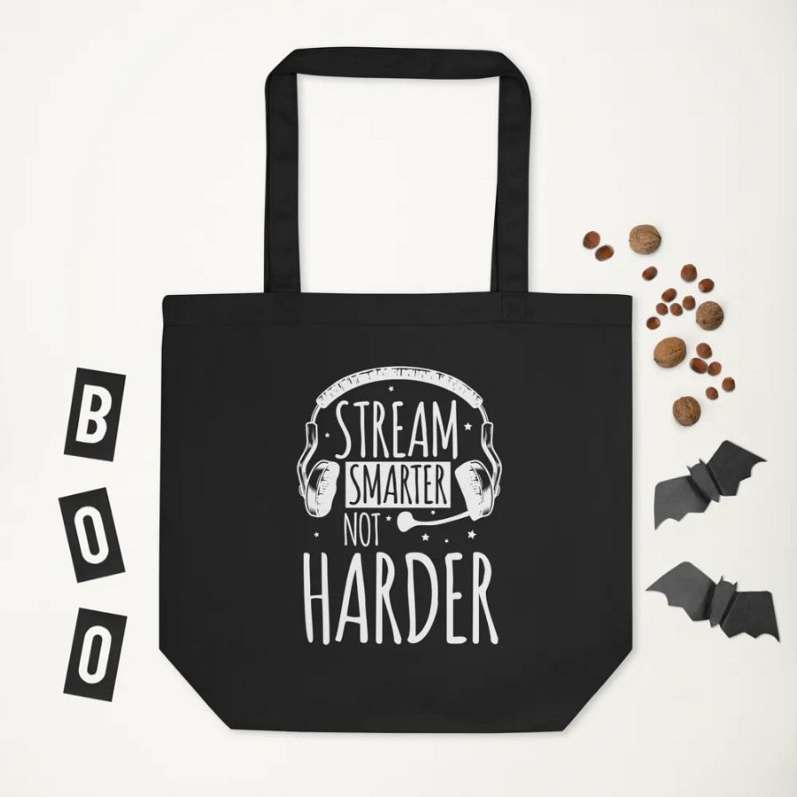 Stream Smarter Not Harder Tote Bag product image (12)