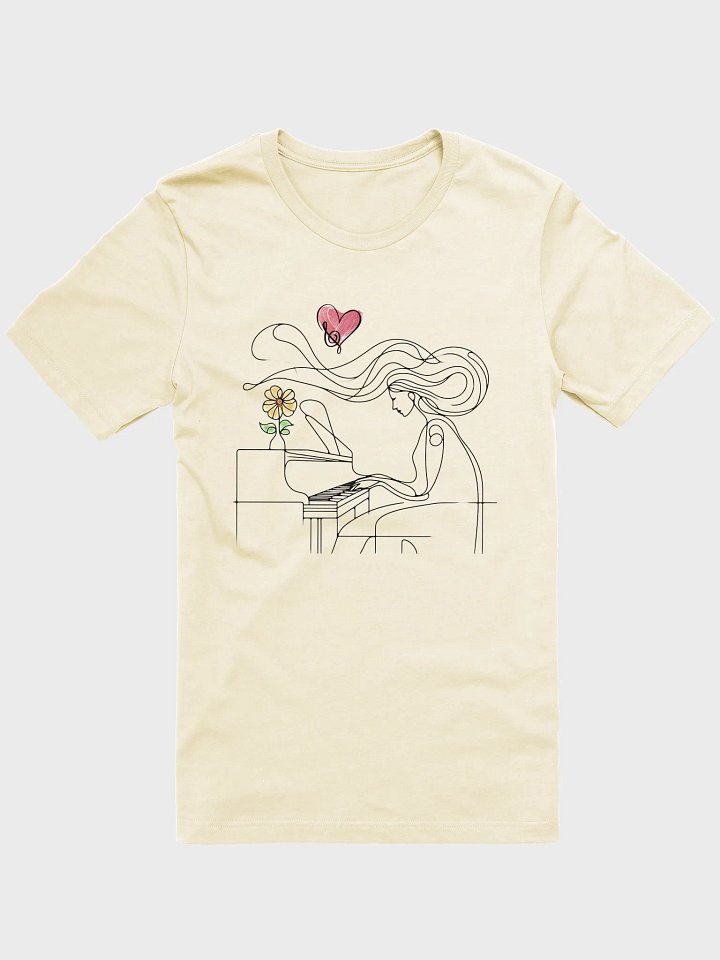 Piano Player Young Woman with Heart T-Shirt product image (1)