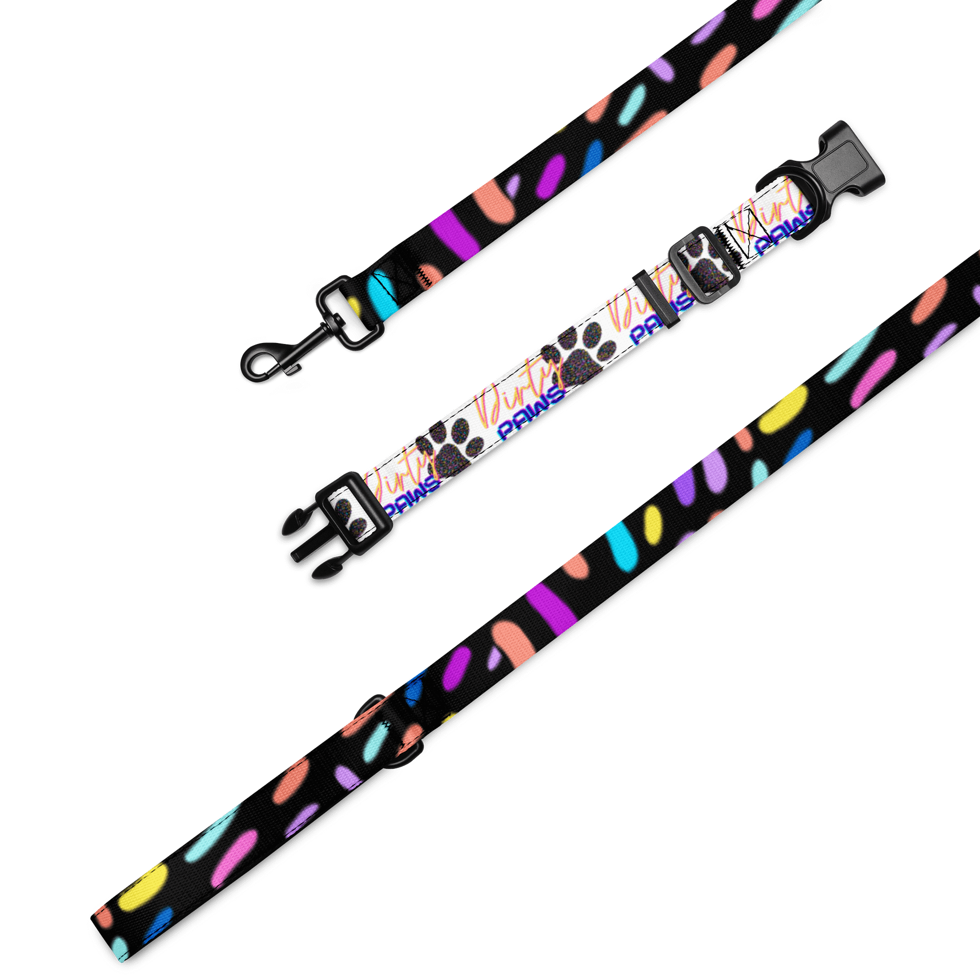 Dirty Paws Leash & Collar - Blue product image (1)