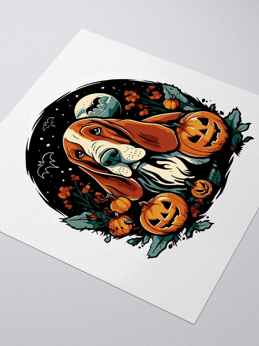 Basset Hound Dog Halloween Funny Sticker product image (3)
