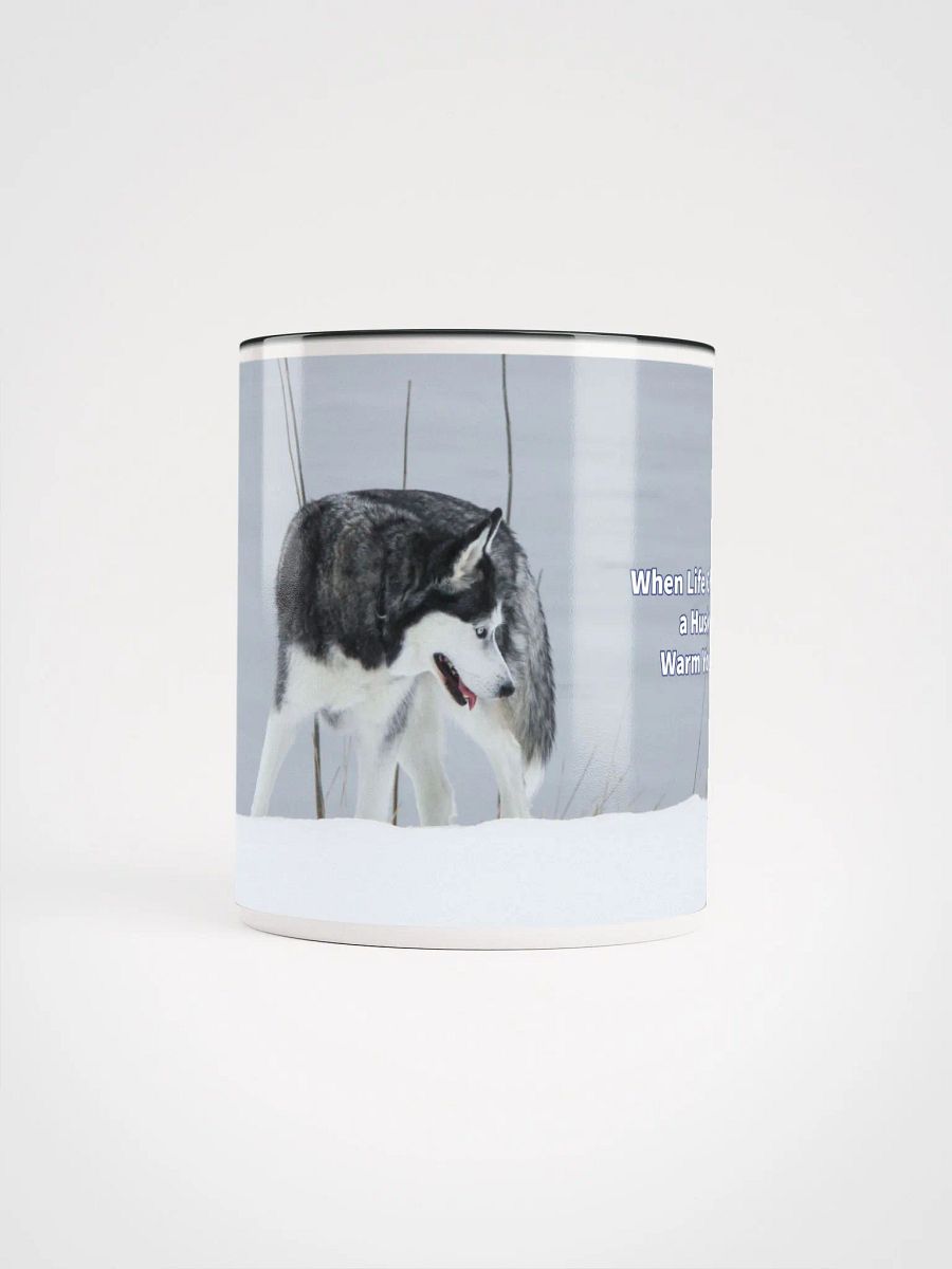 Mug Color In - Blue Eye Siberian Husky in the Snow product image (1)