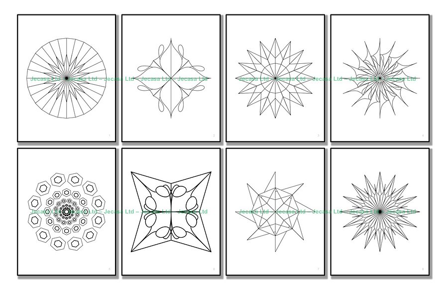 100 Geometric Mandala Coloring Pages | PDF | Digital File | Series GM2025 Vol. 2 product image (3)