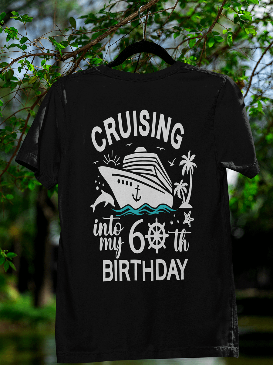 Cruising Into My 60th Birthday Celebration Unisex Softstyle T-Shirt Dark Colours product image (3)