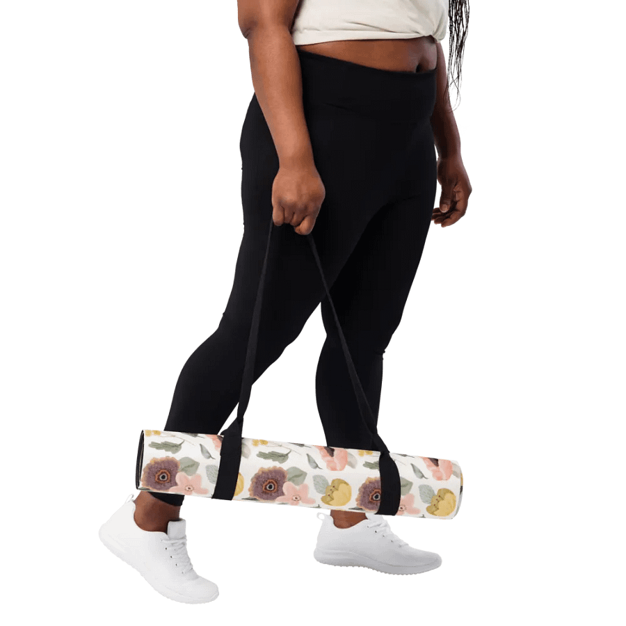 Anemone Flower Pattern Yoga Mat product image (5)