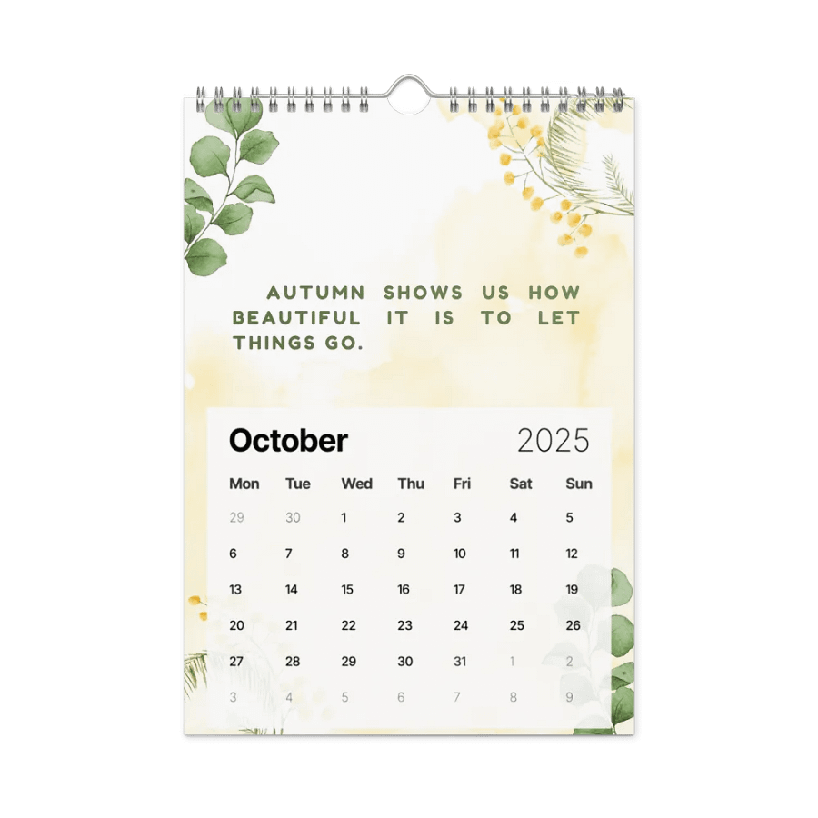 FLORAL INSPIRATIONAL QUOTES WALL CALENDAR 2025 product image (12)