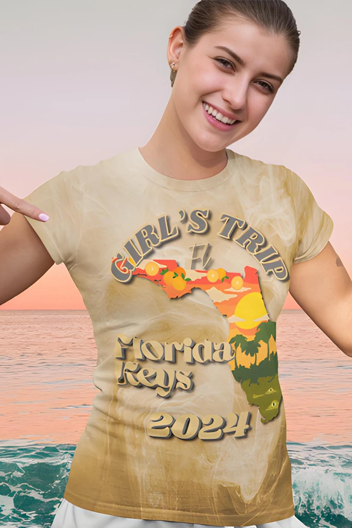 Girls Trip Florida Keys Fl 2024 All Over Print T-shirt product image (1)