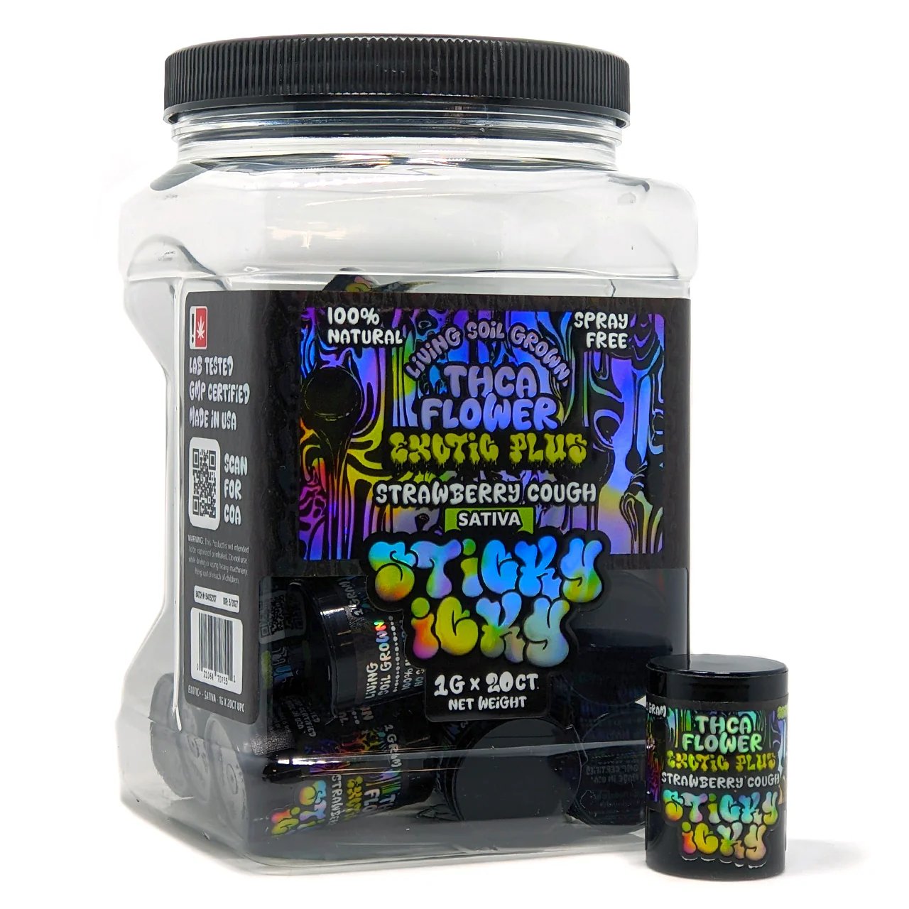 Sticky Icky - THCA Flower 1g - Jar of 20 product image (5)