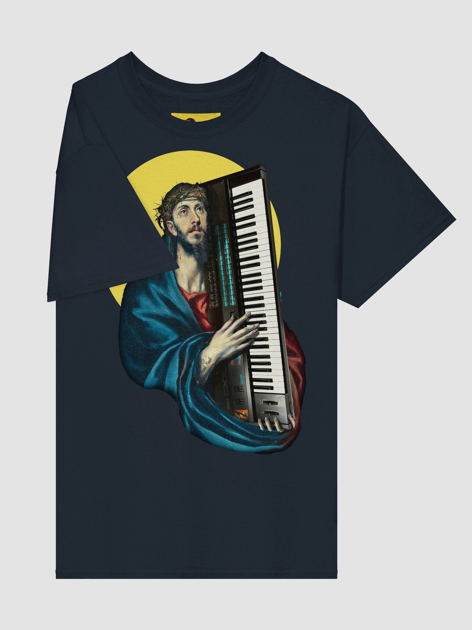Christ Carrying the DX7 (Yamaha DX7) , EDM Tecno Unisex t-shirt product image (4)