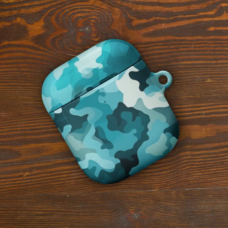 Teal Camo AirPod Case product image (10)