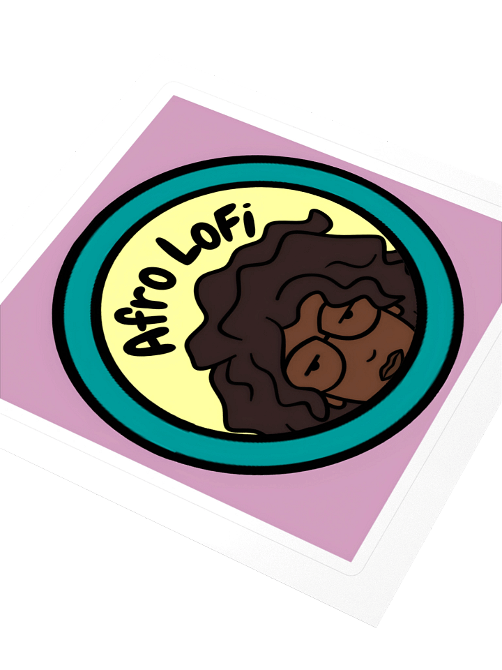 Afro LoFi Music Logo Sticker product image (1)