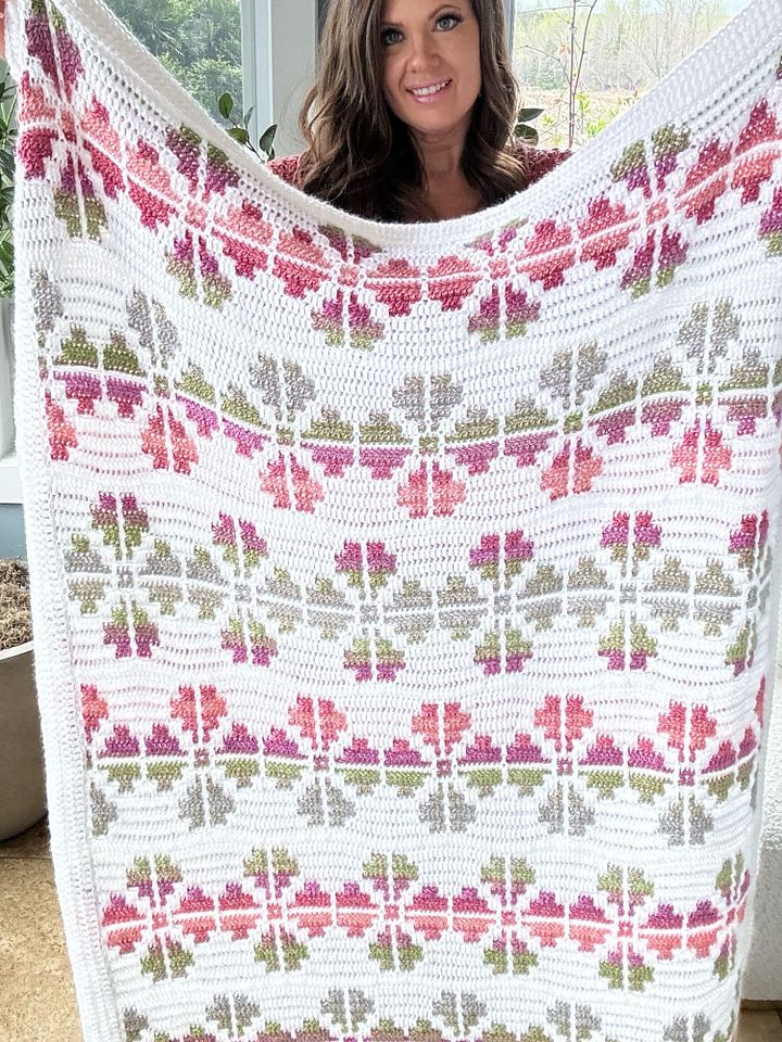 Cosmos Mosaic Blanket Crochet Pattern product image (1)