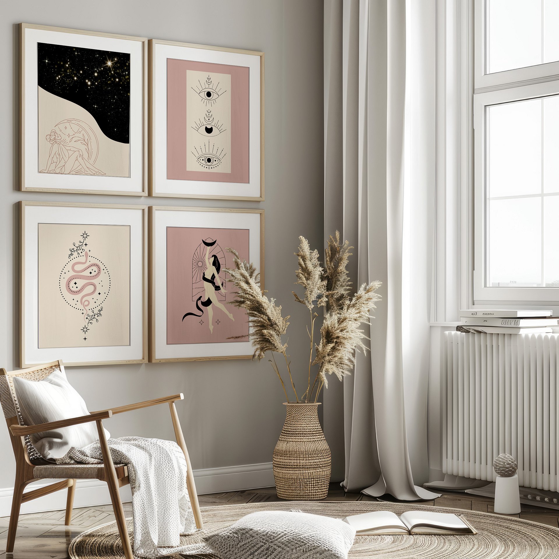 Blush Witchy Gallery Wall Set of 6 DIGITAL Prints product image (4)