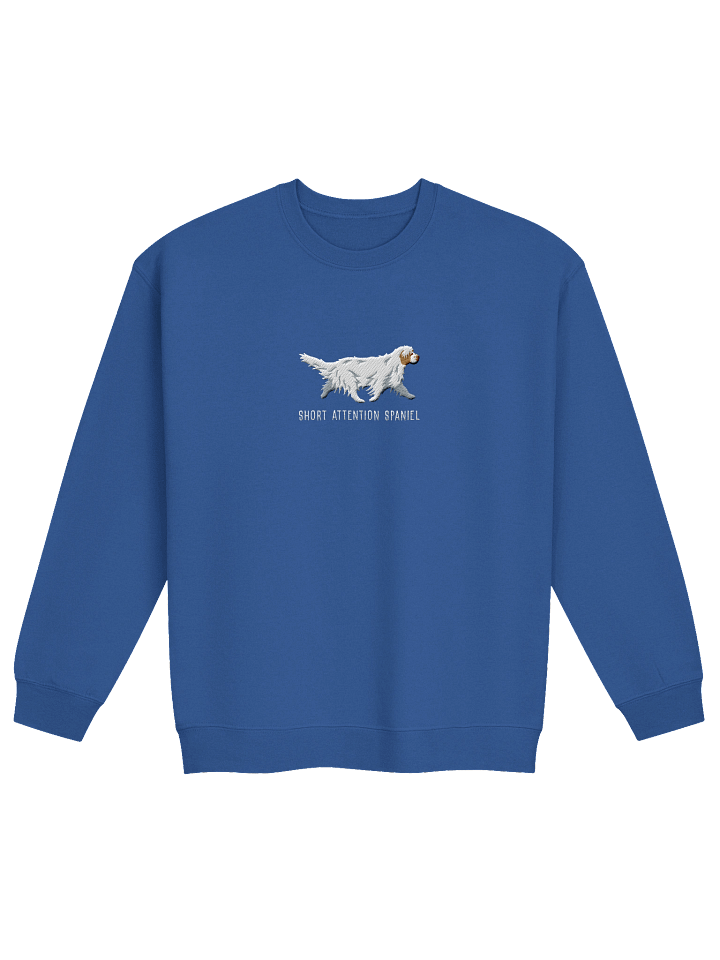 Short Attention Spaniel Sweatshirt (Embroidered) of a Clumber Spaniel(Tan & White) product image (13)