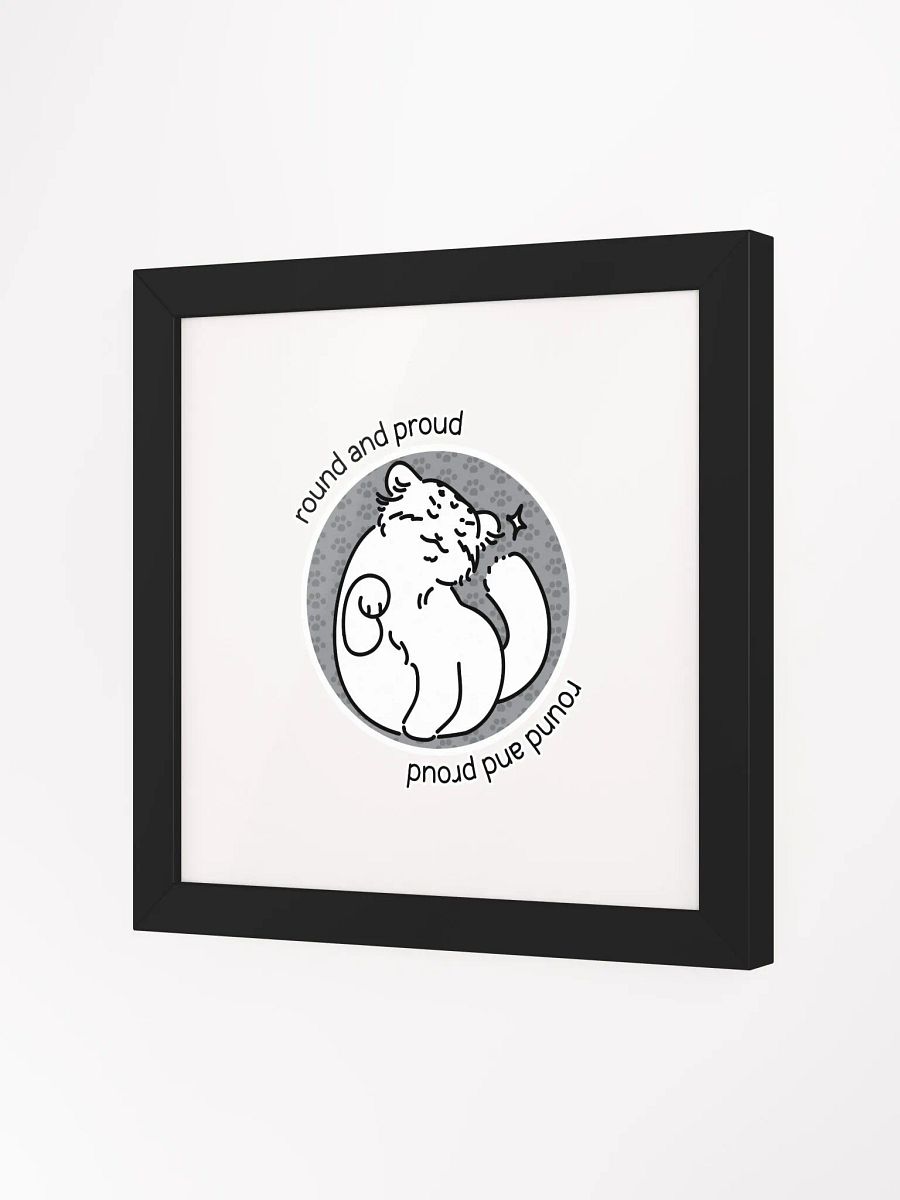Round and Proud Manul Unlabeled Version - Framed Print product image (2)