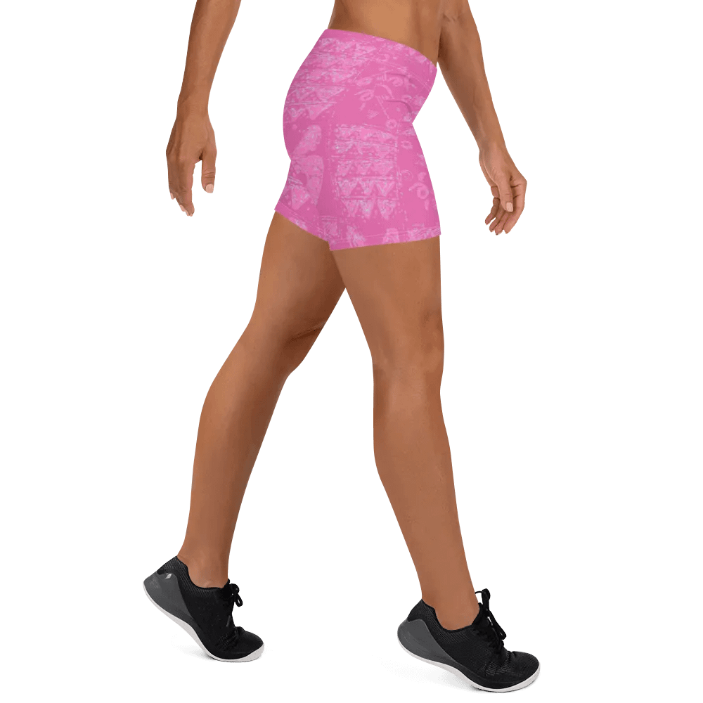 Pink and Light Blue Unity Print Shorts product image (10)