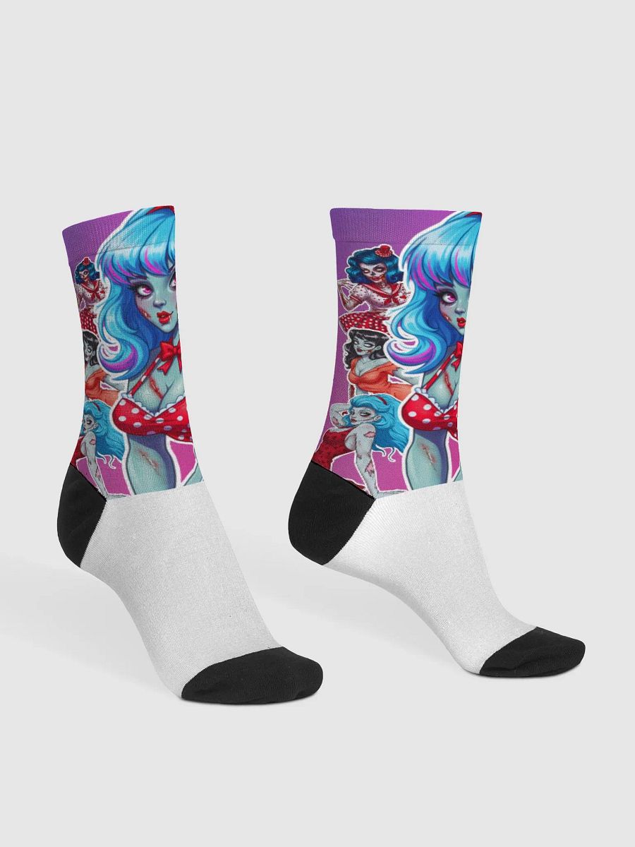 Zombie Pinup Illustrated Crew Socks product image (3)