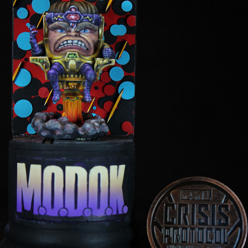 MODOK received a bronze medal in the Marvel Crisis Protocol painting competition at Adepticon. I received great feedback, non...