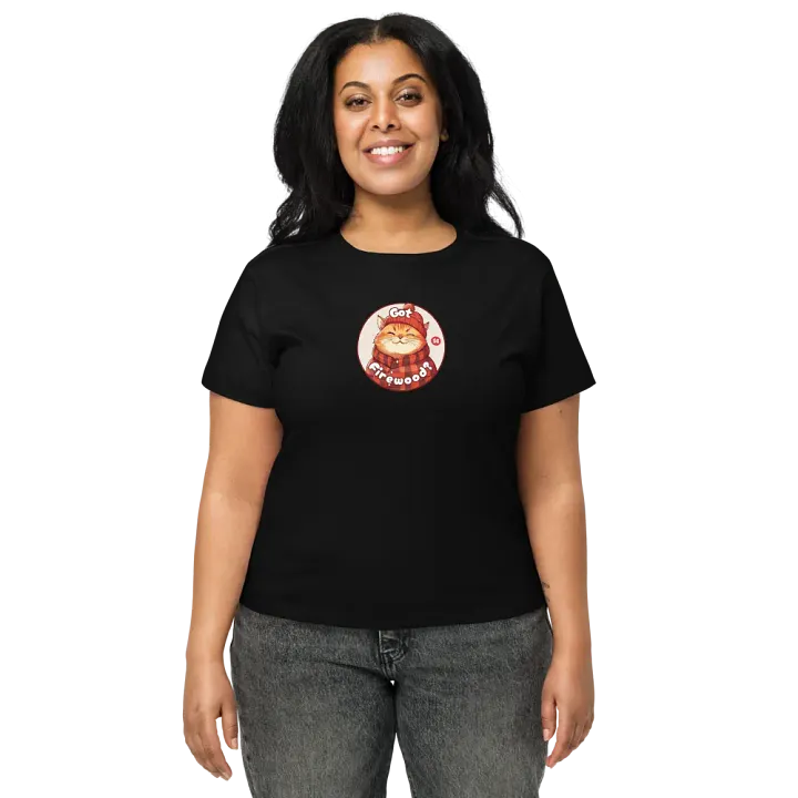 Cozy Cat - Got Firewood? | High Waisted Tee product image (2)
