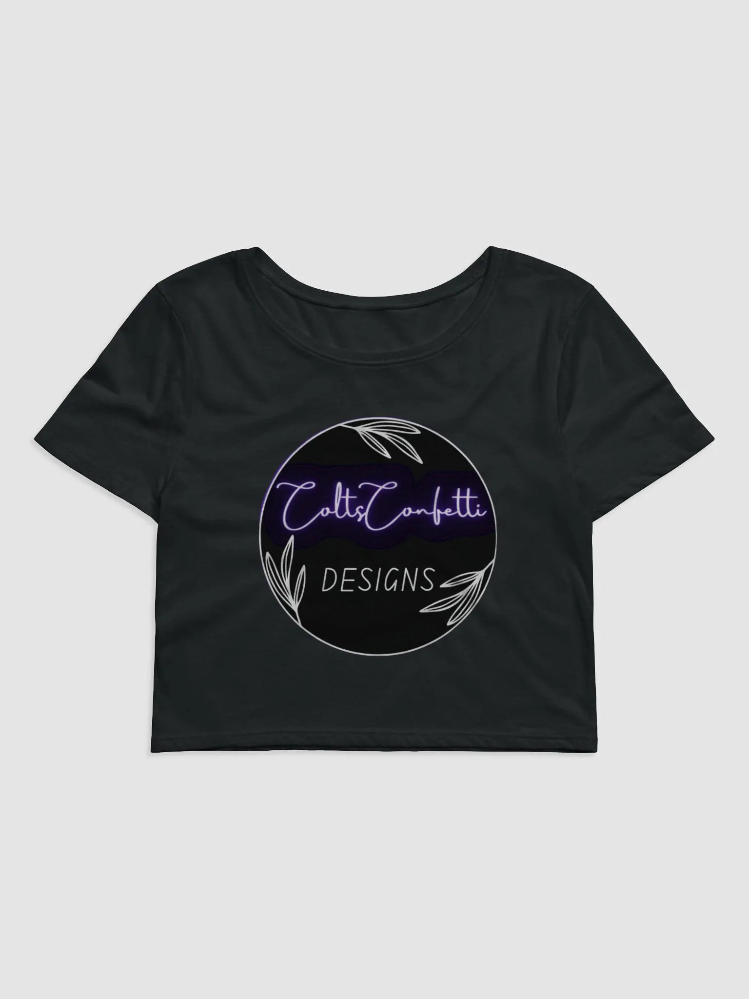 COLTS CONFETTI DESIGN BRANDED CROP TOP product image (1)