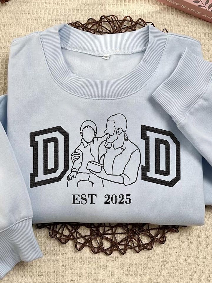 Father’s Day Gift for Dad | Custom Embroidery Portrait Digital File | Personalized Stitch Design | Embroidery Photo File | Digital Download product image (1)