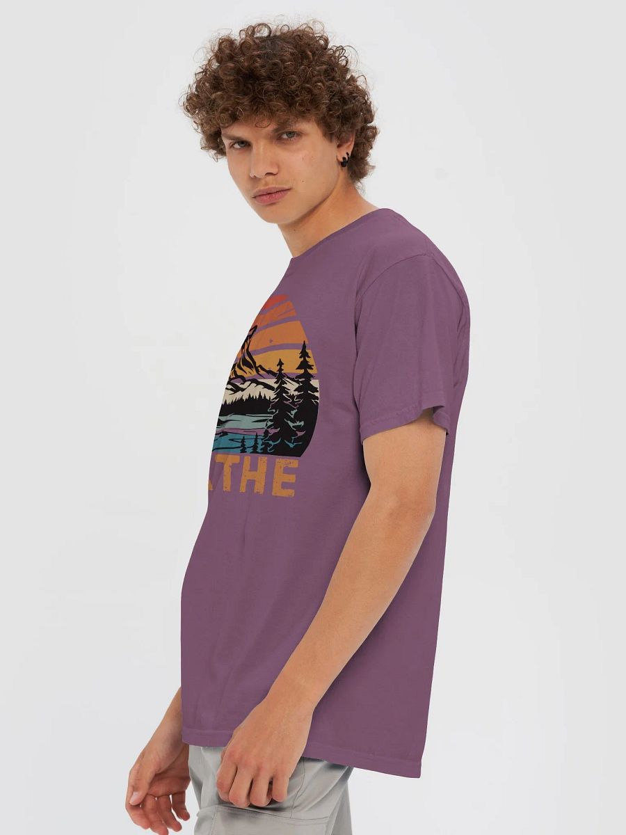 Breathe Vintage Sunset Mountain Lake Forest T-shirt product image (72)