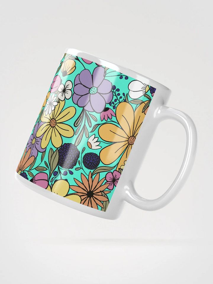 Flower Power Aqua Mug product image (3)