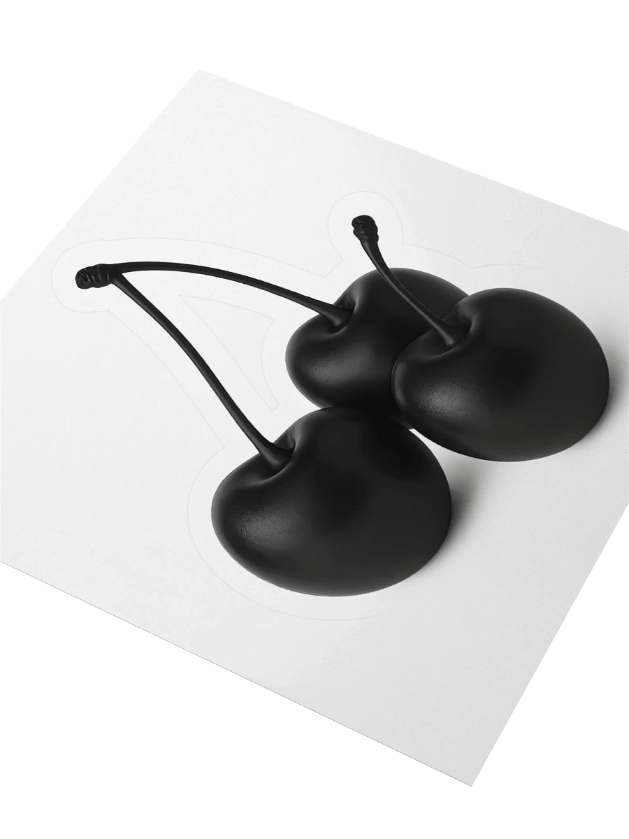 Black Matte Cherry Trio Sticker product image (3)