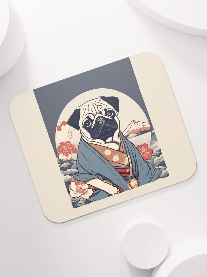 Pug Ukiyo-e Style Mouse Pad product image (2)