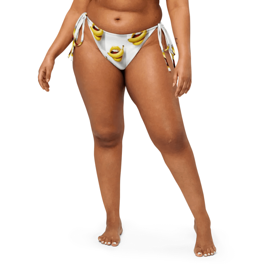 Print Recycled String Bikini Bottom – Sustainable & Stylish product image (1)