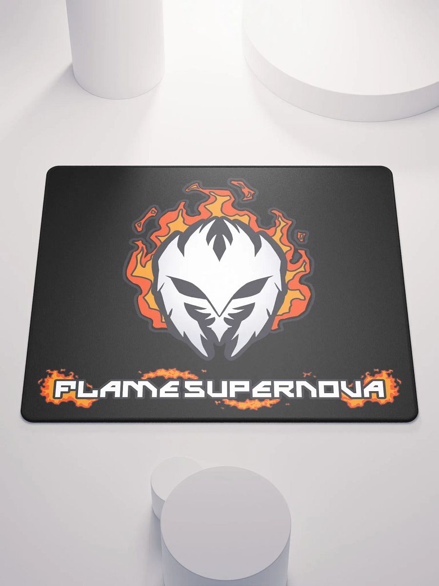 Mask Icon v2 (White) Gaming Mousepad (Black) product image (1)