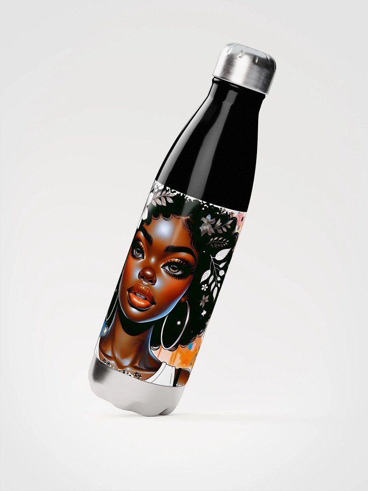 Afro Floral Stainless Steel Water Bottle product image (3)