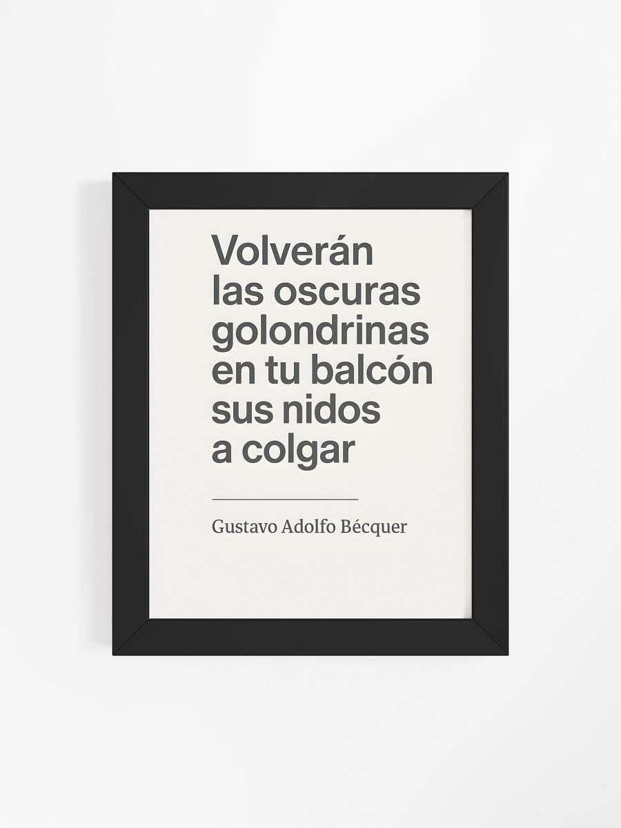 "Póster Poético Bécquer • Rimas • Fine-Art Matte Premium • A2/A3 • Literatura Clásica" product image (4)
