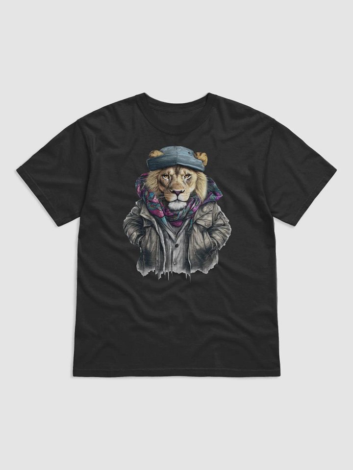 Lion wearing a jackets hat and a scarf product image (1)