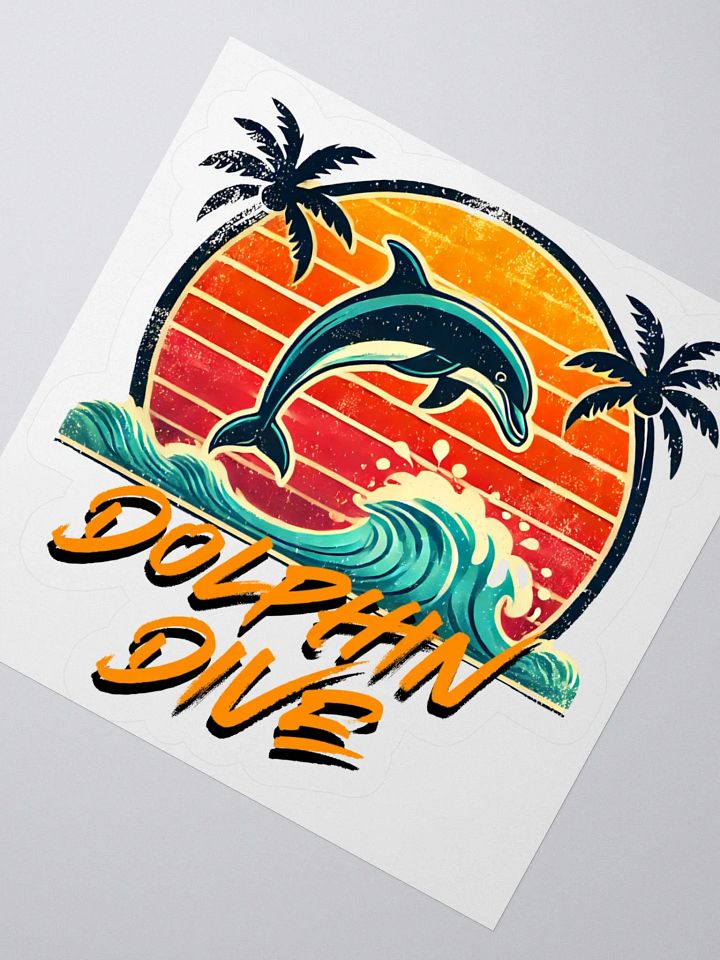 Sunset Dolphin Dive Stickers product image (8)