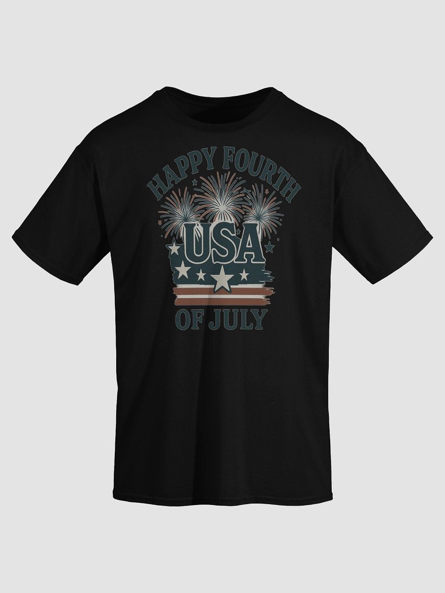Happy Fourth of July Shirt – Vintage USA Fireworks and Stars Patriotic Tee product image (2)