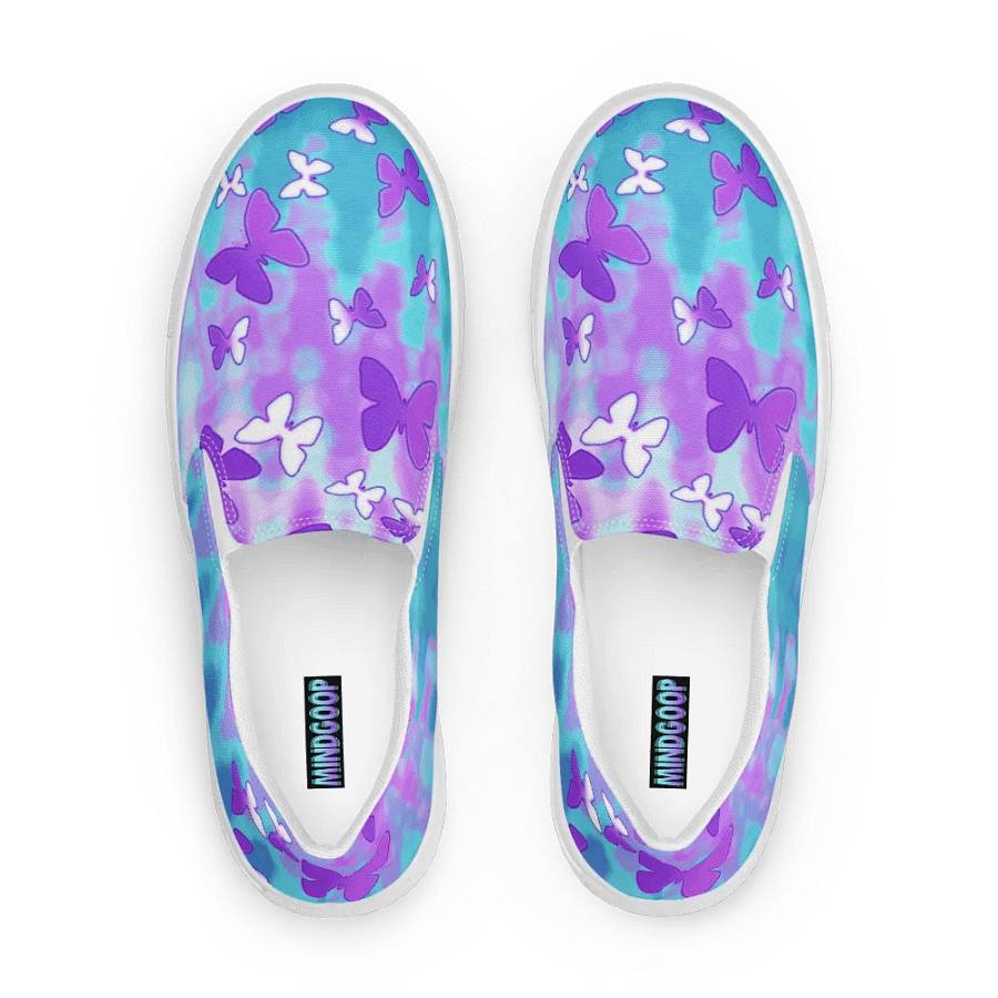 butterfly shimmer slip on canvas shoes (womens) product image (8)