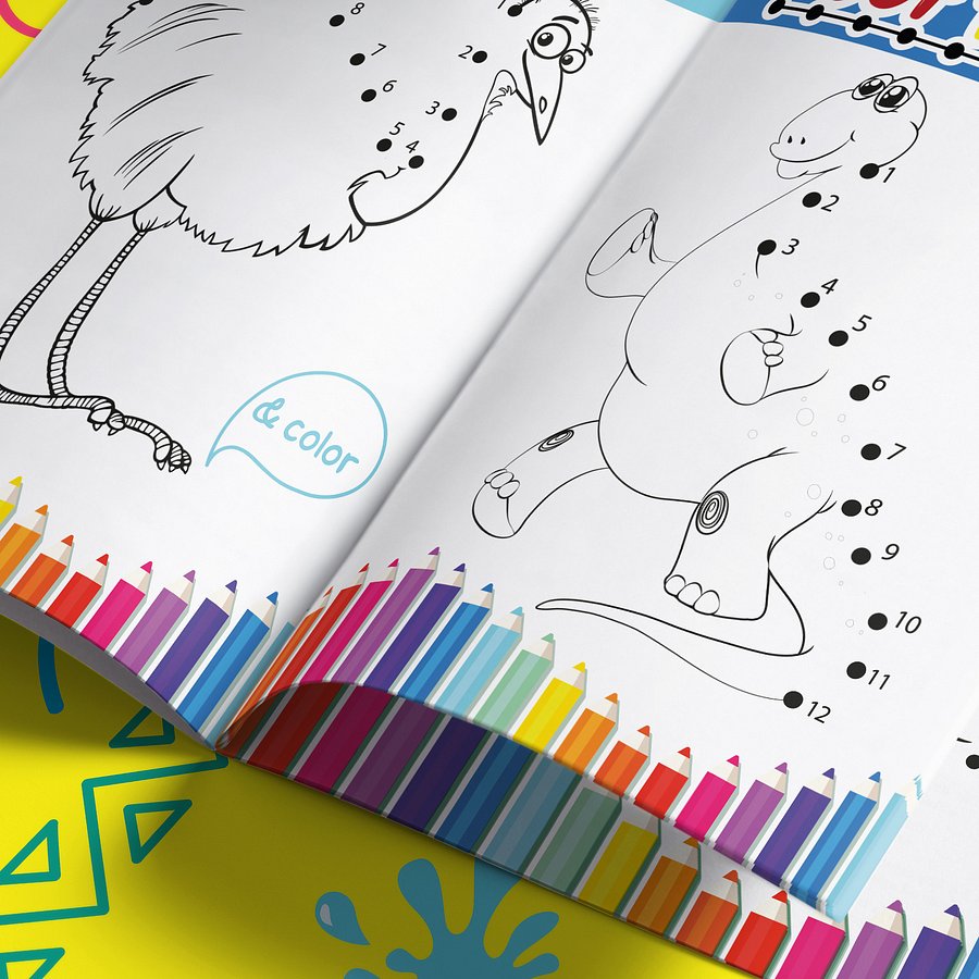 Dot to Dot for Beginners Ages 2-5: Connect the Dots 1-20 Book Activity, Fun Coloring Puzzles for Kids (Animal Edition) | PDF product image (2)