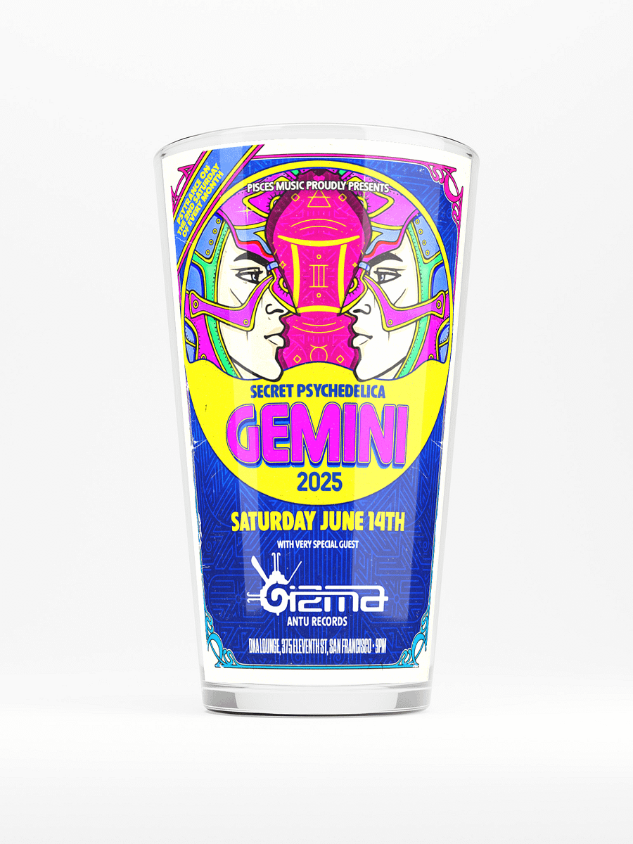 Gemini 2025 Shaker Pint Glass product image (1)