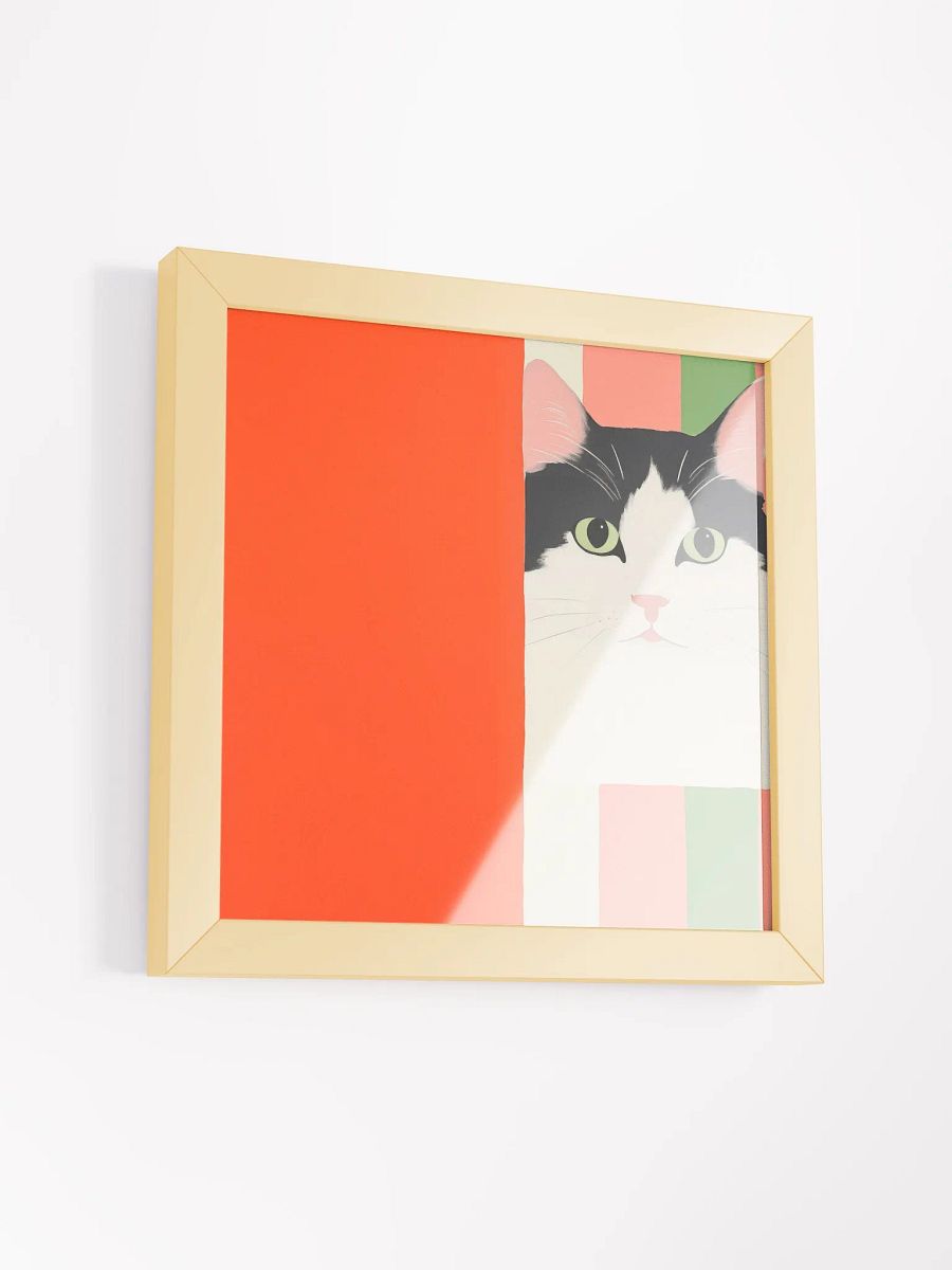 Whiskers of Color: Framed Cat Face Poster product image (21)