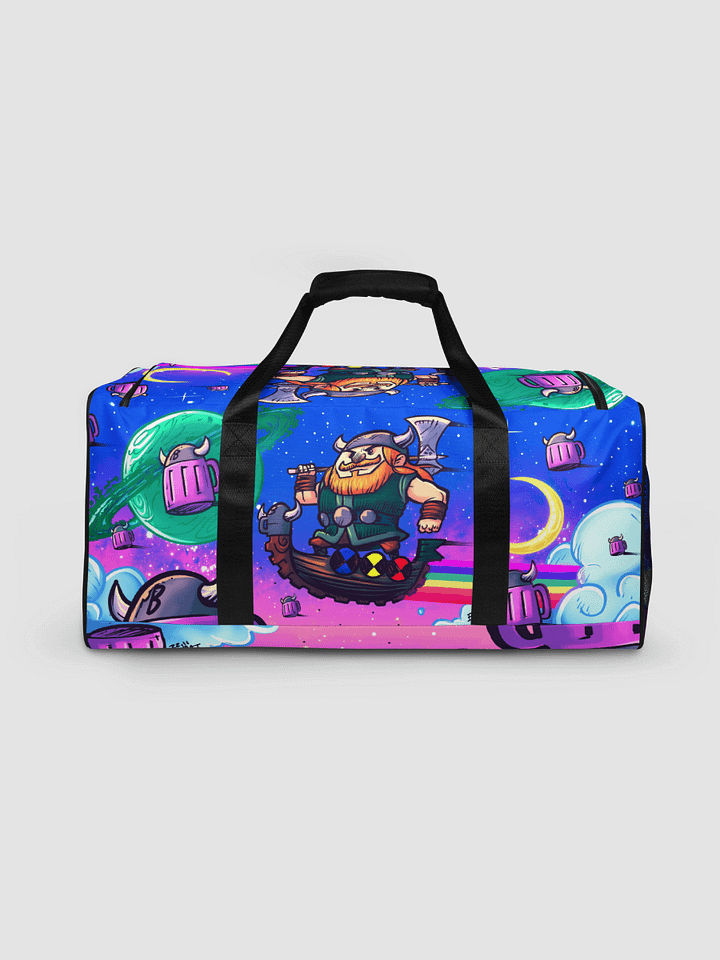 Flying Bumkin in viking war canoe All-Over Print Duffle Bag product image (2)