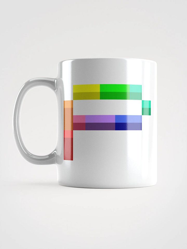 Pix Stitch Pride 'P' White Glossy Mug product image (1)