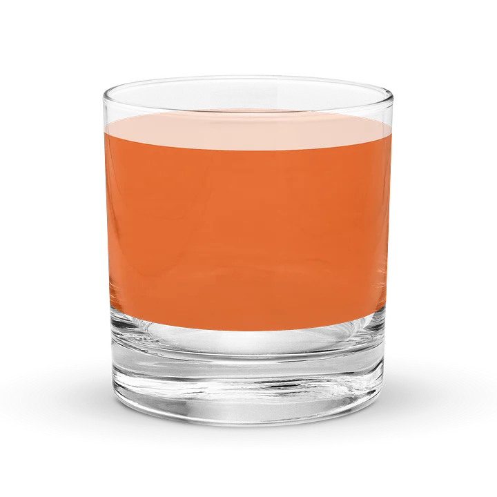 Orange Stripe 1960's Retro Minimalist Old Fashioned Rocks Glass product image (1)
