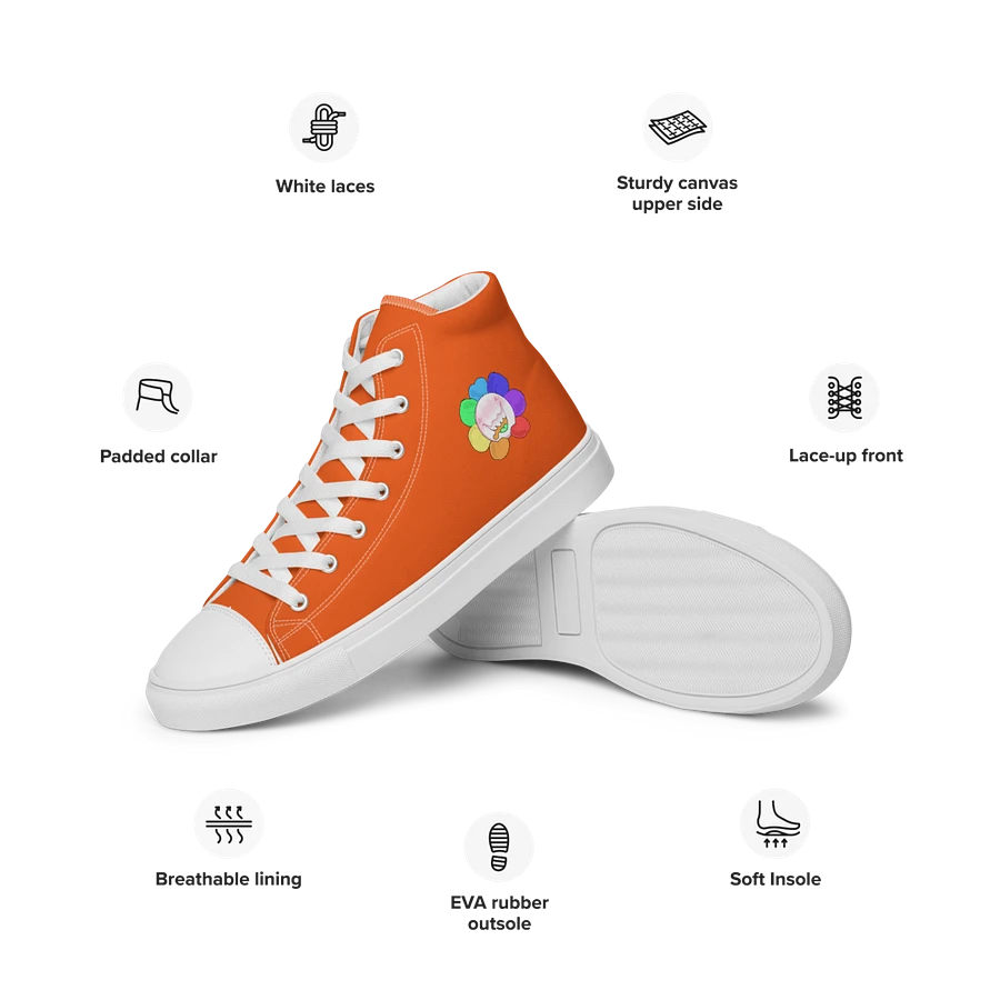 Orange and White Flower Sneakers product image (42)