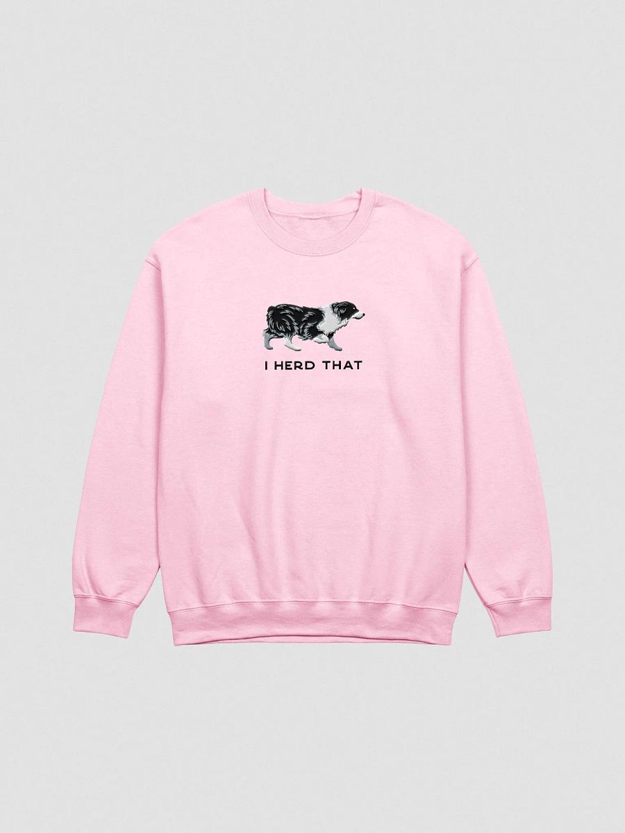 I Herd That Sweatshirt (Embroidered) of an Australian Shepherd(Black and White) product image (4)