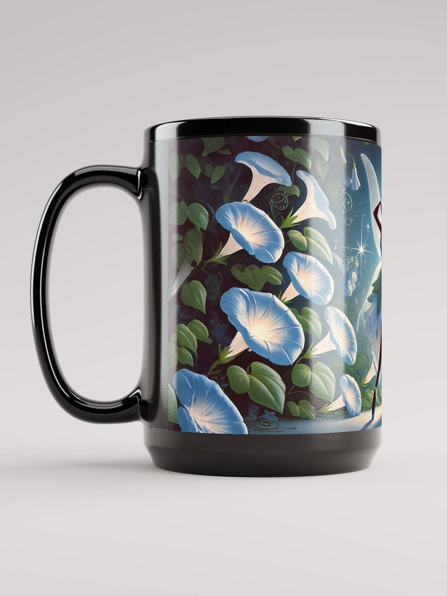 Morning Glory Fairy 15 oz Glossy Black Mug product image (6)