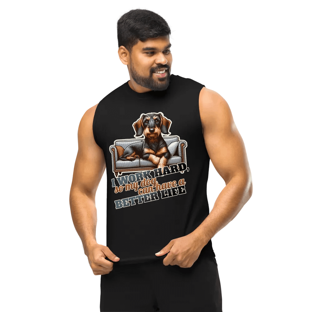 Work Hard – Dachshund - Muscle Tank product image (11)