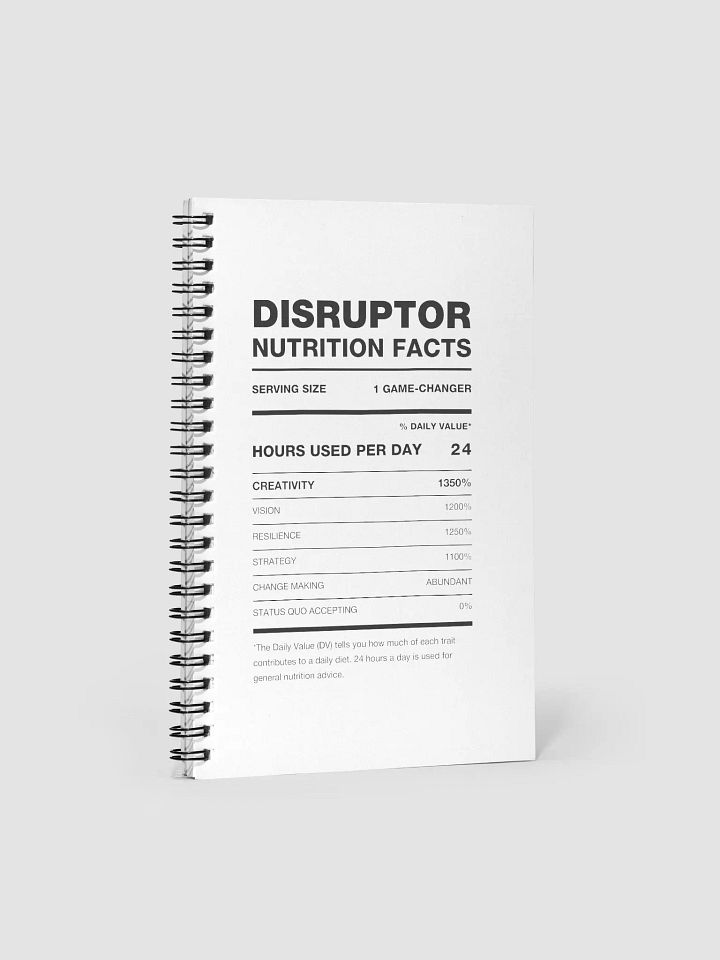 DISRUPTOR Nutrition Facts Notebook product image (2)